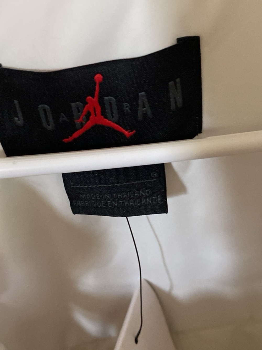 Jordan Men's White Jacket with Red Jumpman Logo